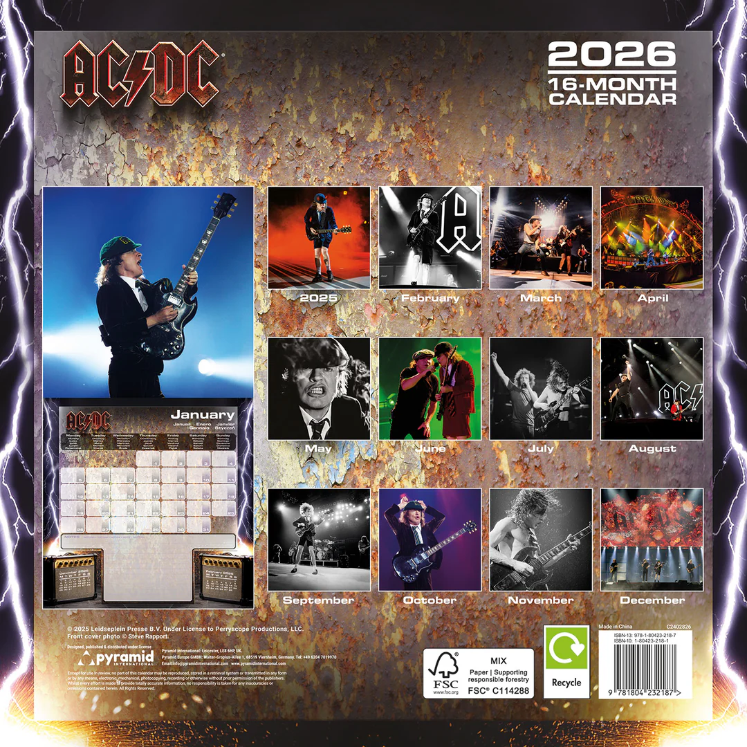AC/DC - Calendar AC/DC 2026 (16 months) - image 3