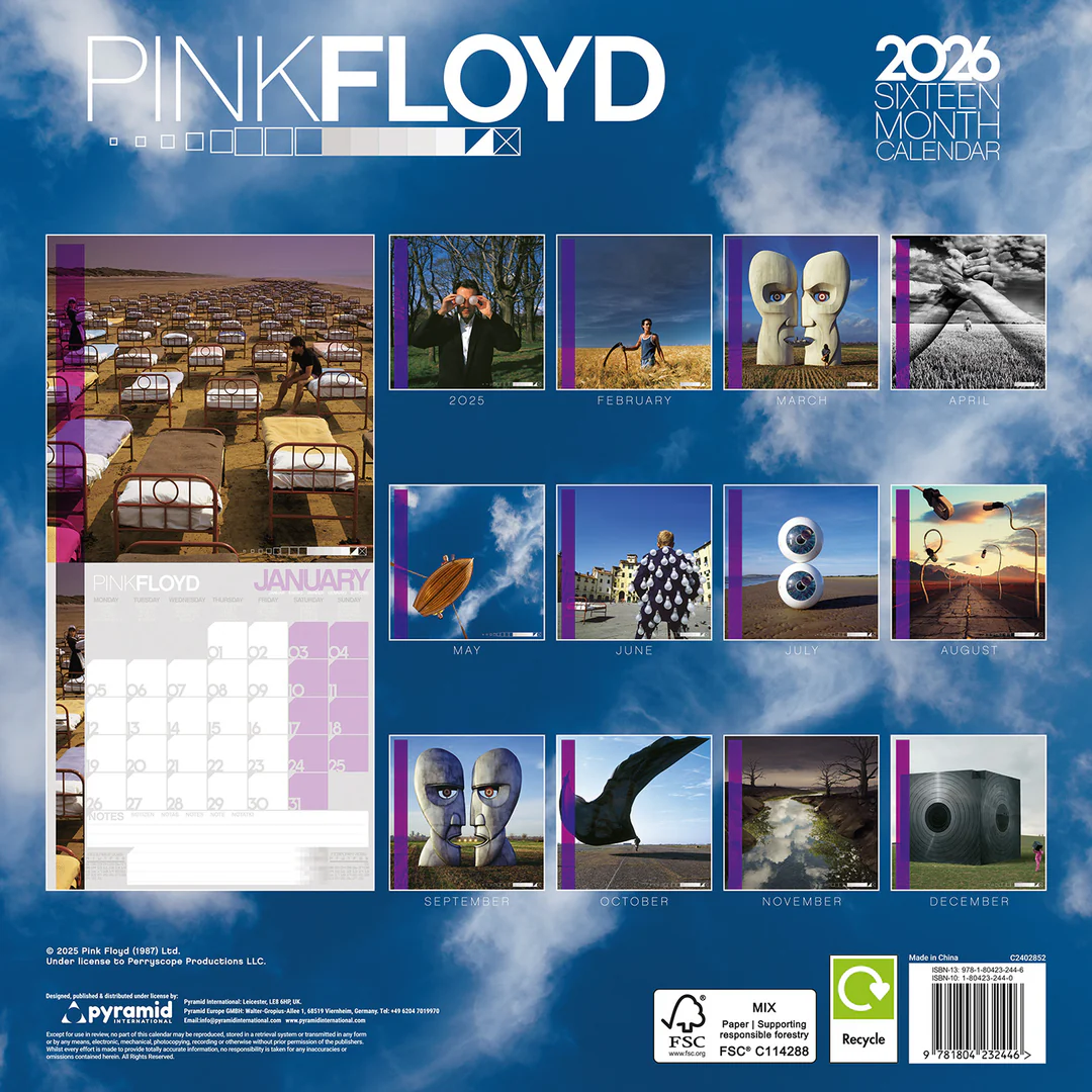 Pink Floyd - Calendar Pink Floyd 2026 (16 months) - image 3