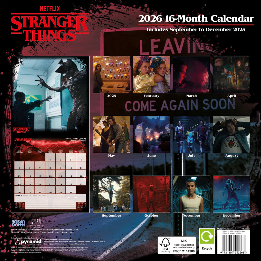 Stranger Things - Calendar Stranger Things 2026 (16 months) - image 3