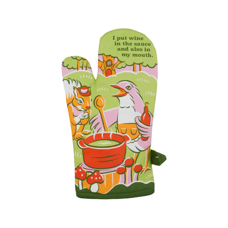 Blue Q - Krāsns cimds I Put Wine In The Sauce And Also In My Mouth