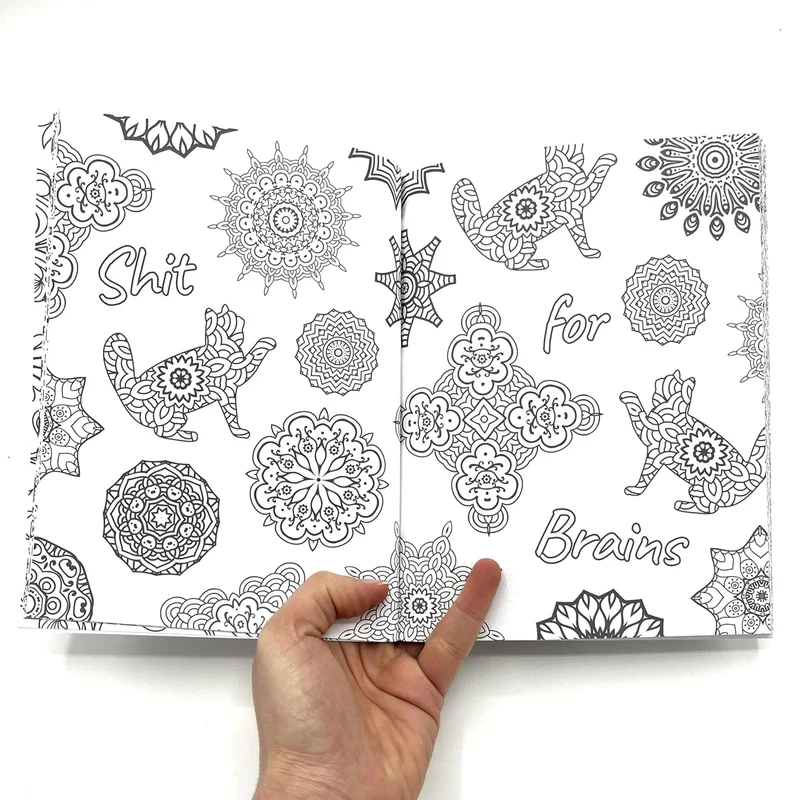 New Mags - Krāsojamā grāmata "Keep F*cking Calm and Colour Cats" - attēls 2