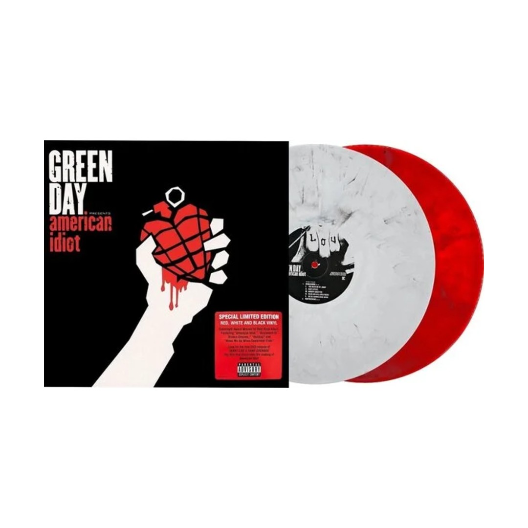Green Day - American Idiot (Red & White With Black Swirl Vinyl)