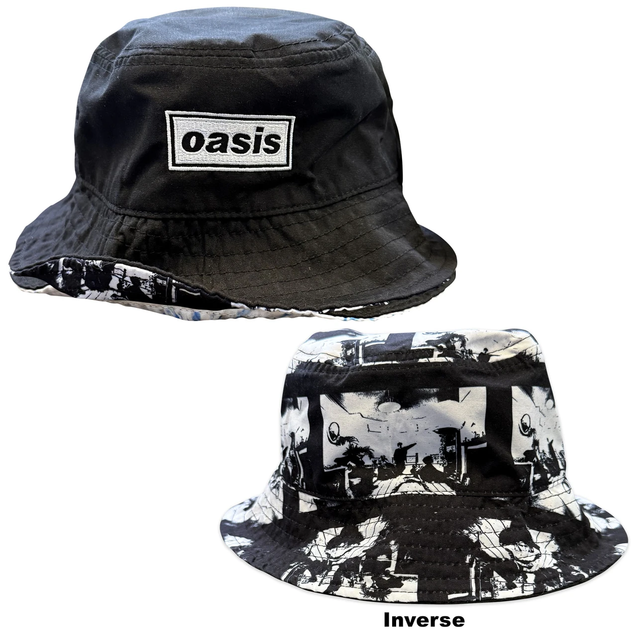 Oasis - Decca Logo / Definitely Maybe Reversible Bucket Hat