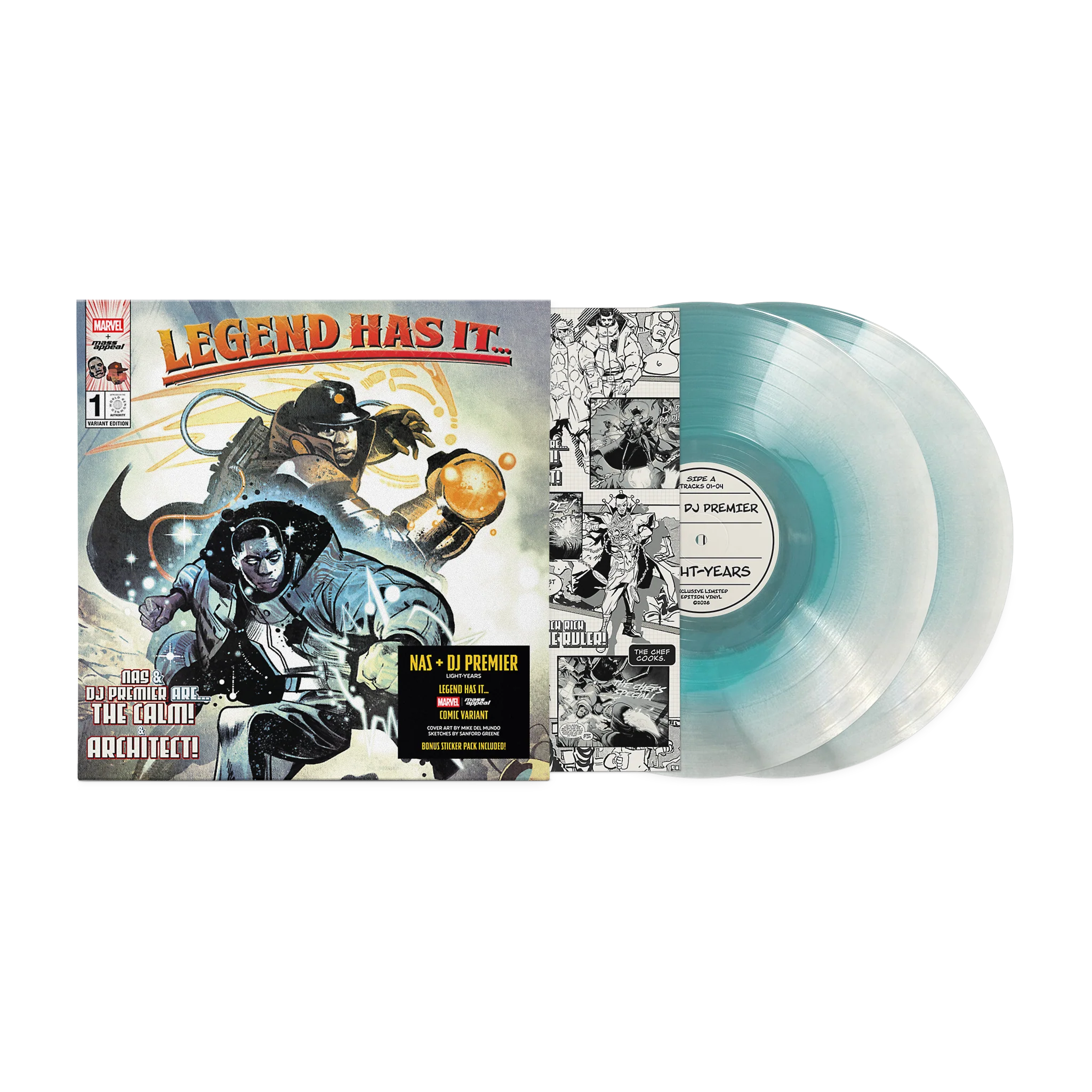 Nas - Light-Years (Limited Edition Marvel Comic Variant 07, White & Blue Swirl Vinyl)