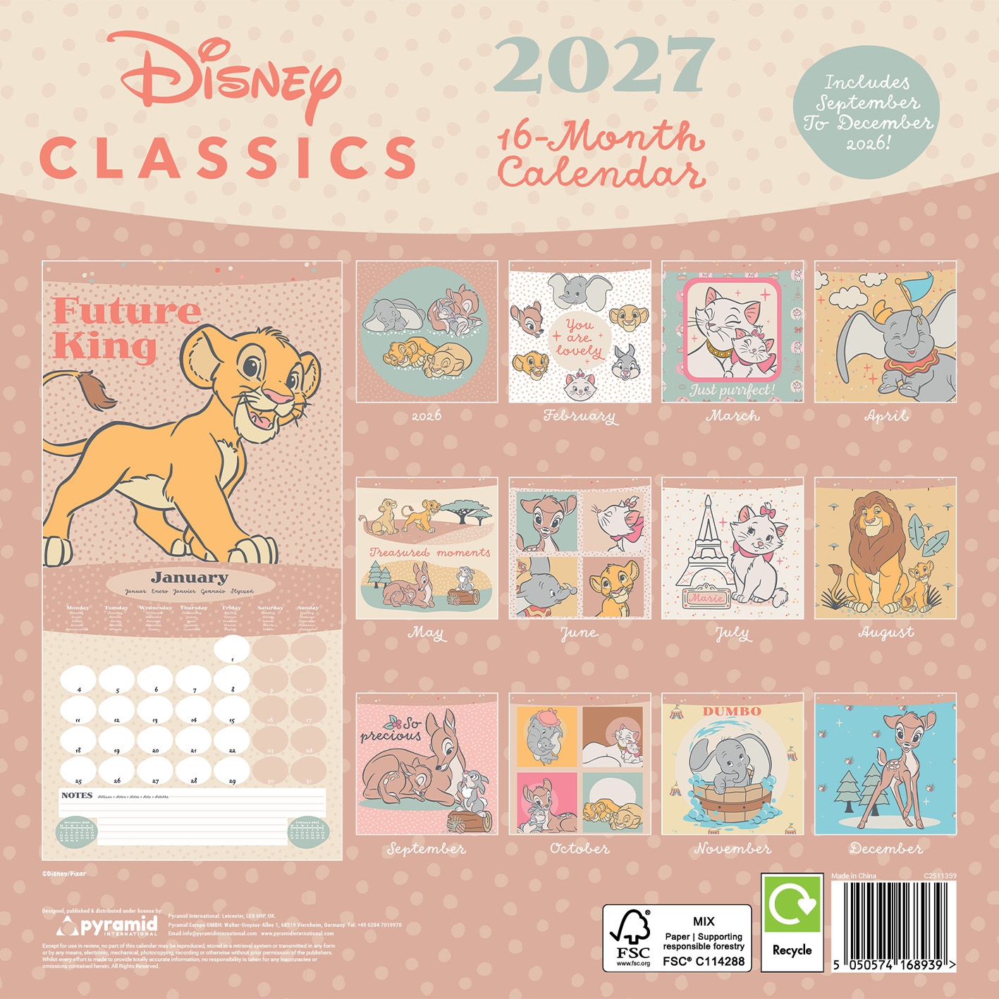 Disney - Disney Classics Official 2027 Calendar (16 Months) - image 3