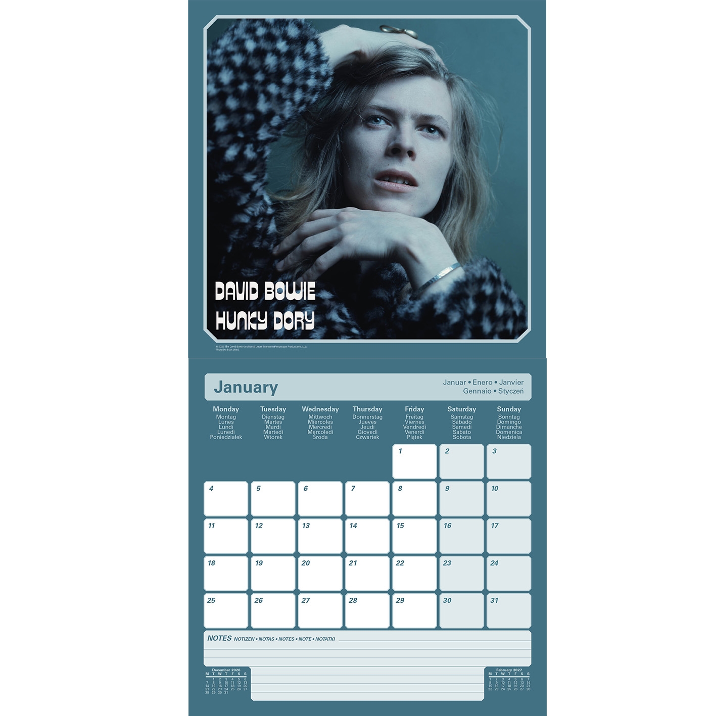 David Bowie - David Bowie Changes 2027 Calendar (16 Months) - image 2